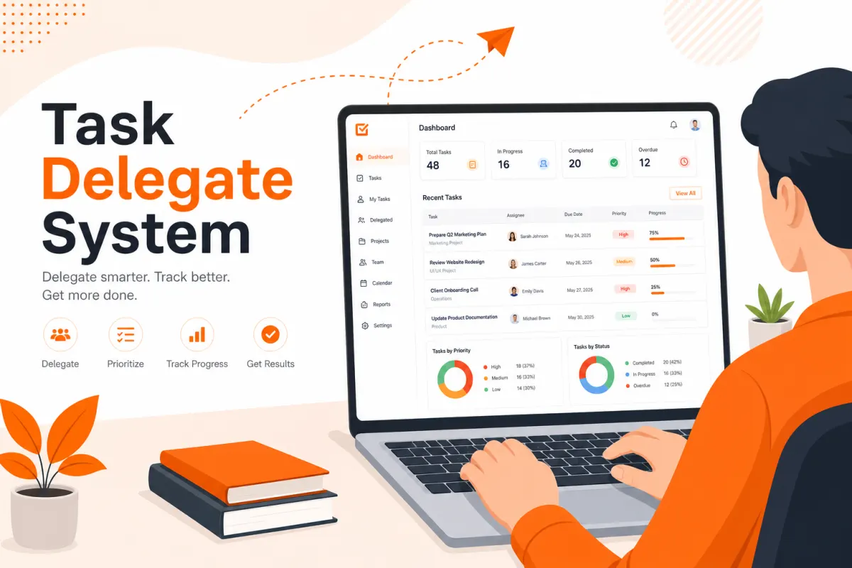 Illustration for How the TDS Web Dashboard Works on the Task Delegate System blog